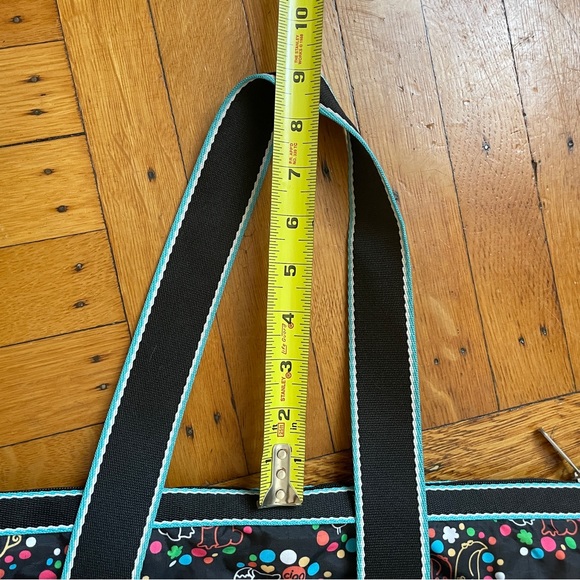 LesportSac Ciao Bello Amore Large Black Tote + Matching Zip Pouch - Picture 6 of 16